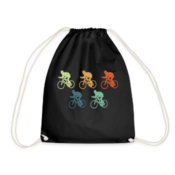 Bicycle Vintage Gift - Drawstring Bag - black - Front
