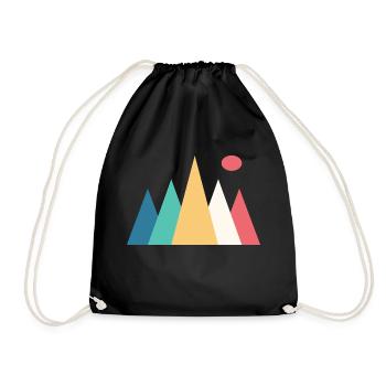 Berge Vintage Retro Felsklettern - Turnbeutel - Schwarz - Vorne