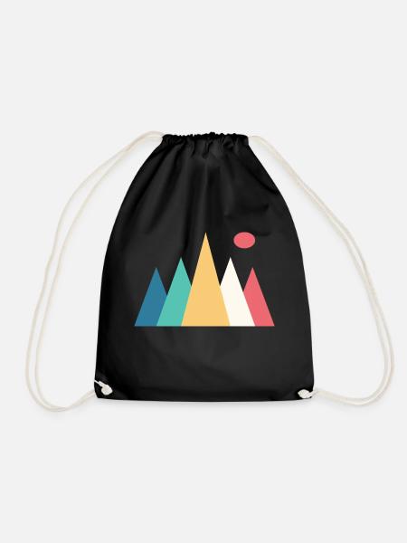 Berge Vintage Retro Felsklettern - Turnbeutel - Schwarz