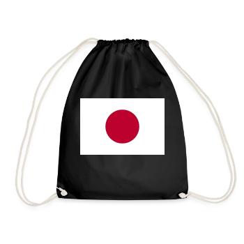 Japan flag - Drawstring Bag - black - Front