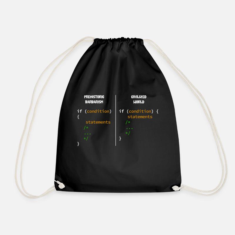 Web und CSS Programmierer Developer Coding Code De - Turnbeutel - Schwarz