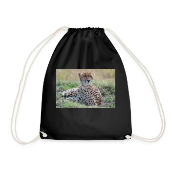 Ruhender Gepard IG31402 - Turnbeutel - Schwarz - Vorne