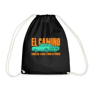 el camino cooler than hybrid - Drawstring Bag - black - Front