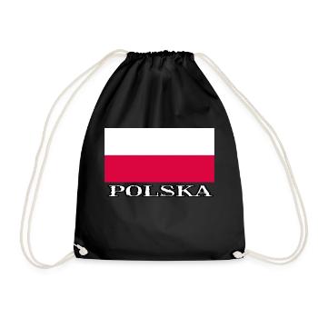POLSKA - Turnbeutel - Schwarz - Vorne