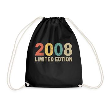 14ème Anniversaire 14 Ans Cadeau 2008 Fête - Sac de sport léger - noir - Devant