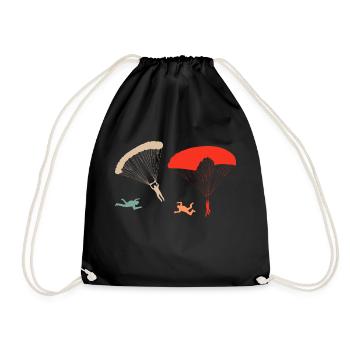 Skydiving Skydive - Drawstring Bag - black - Front