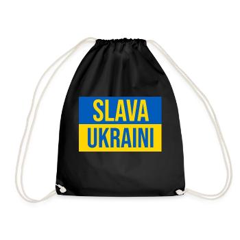 Slava Ukraini - Turnbeutel - Schwarz - Vorne