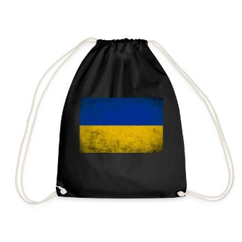 Ukraine Flag Grunge Retro Vintage - Sac de sport léger - noir - Devant