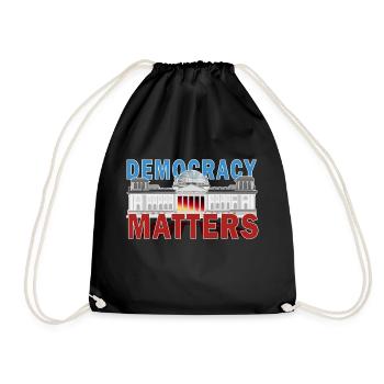 Demokratie Democracy Matters Bundestag Berlin - Drawstring Bag - black - Front