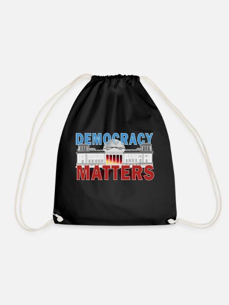 Demokratie Democracy Matters Bundestag Berlin - Turnbeutel - Schwarz