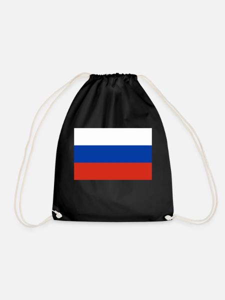 Russische Flagge - Turnbeutel - Schwarz