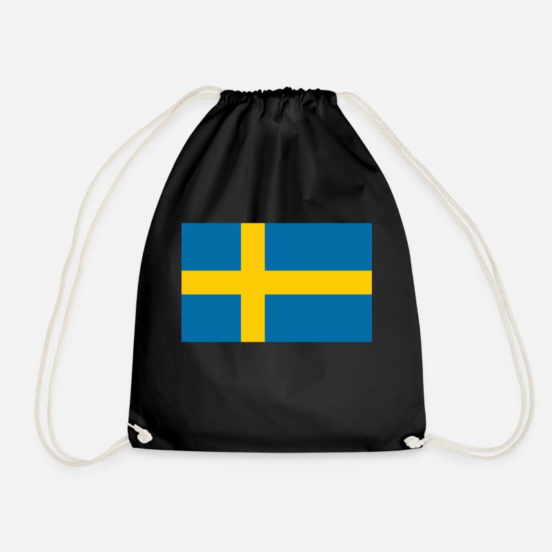 Drapeau Suède / Sweden flag - Sac de sport léger - noir