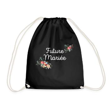 Future Mariée evjf t-shirt assorti - Sac de sport léger - noir - Devant