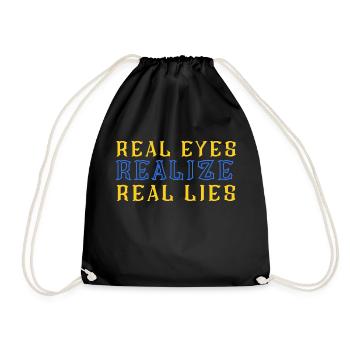 De vrais yeux - Sac de sport léger - noir - Devant