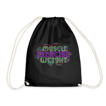 muscle exercise weight - Turnbeutel - Schwarz - Vorne