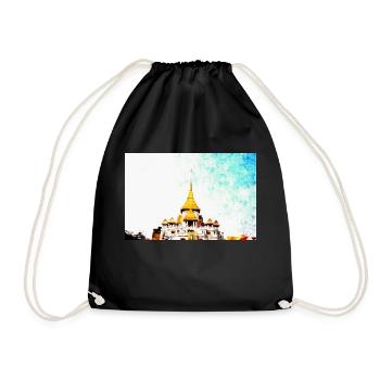 Temples in Thailand - Drawstring Bag - black - Front