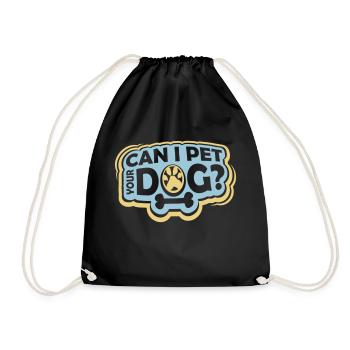 Caressez votre chien en disant - Sac de sport léger - noir - Devant