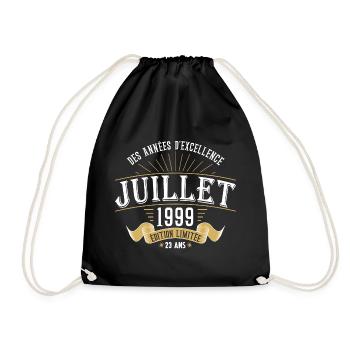 23 Ans Anniversaire Vintage Né(e) en Juillet 1999 - Sac de sport léger - noir - Devant