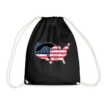 American Flag Sky Diving - Turnbeutel - Schwarz - Vorne