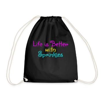 La vie est meilleure avec des saupoudrages 13 - Sac de sport léger - noir - Devant