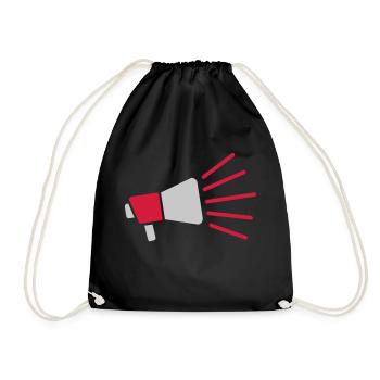 Symbole Mégaphone parole forte - Sac de sport léger - noir - Devant