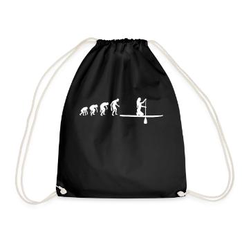 Stand Up Paddling Surfer SUP Gift Idea - Drawstring Bag - black - Front