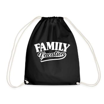 Family Vacation Cool Matching Family Summer Vacay - Drawstring Bag - black - Front