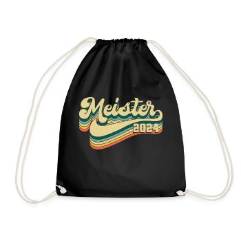 Meister 2024 Mechaniker Meistertitel Geschenk - Turnbeutel - Schwarz - Vorne