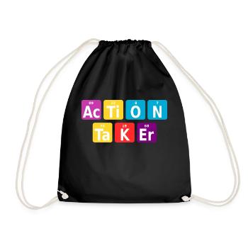 Action taker - Turnbeutel - Schwarz - Vorne