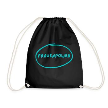 Frauenpower - Heldin des Tages - Turnbeutel - Schwarz - Vorne