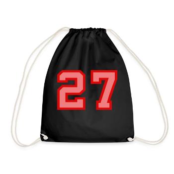 Cool Retro Retrostyle Numéro de maillot numéro de dos - Sac de sport léger - noir - Devant