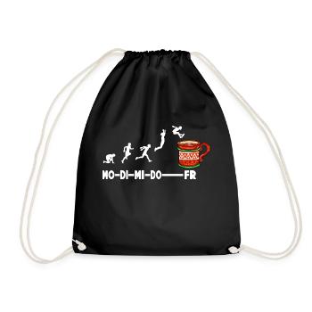 Glühwein Woche Weihnachtsmarkt Geschenk - Turnbeutel - Schwarz - Vorne