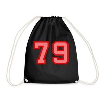 Cool Retro Retrostyle Jersey Number Back Number - Drawstring Bag - black - Front