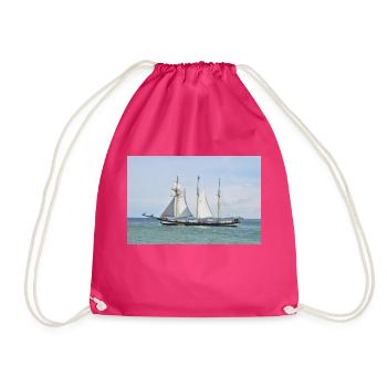 Sailing ship - Drawstring Bag - fuchsia - Front