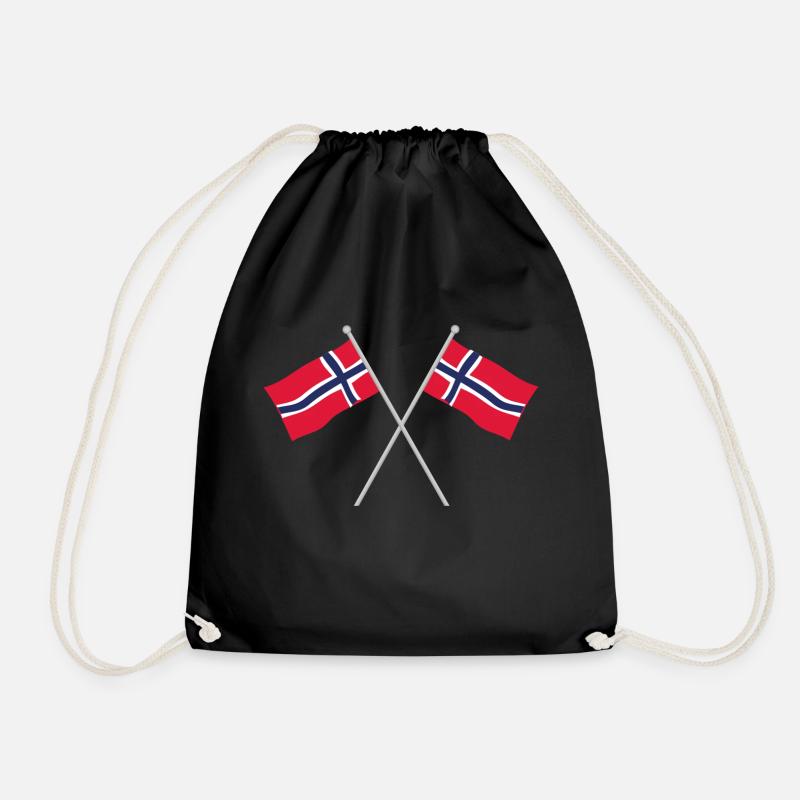 Die Flagge von Norwegen - Turnbeutel - Schwarz