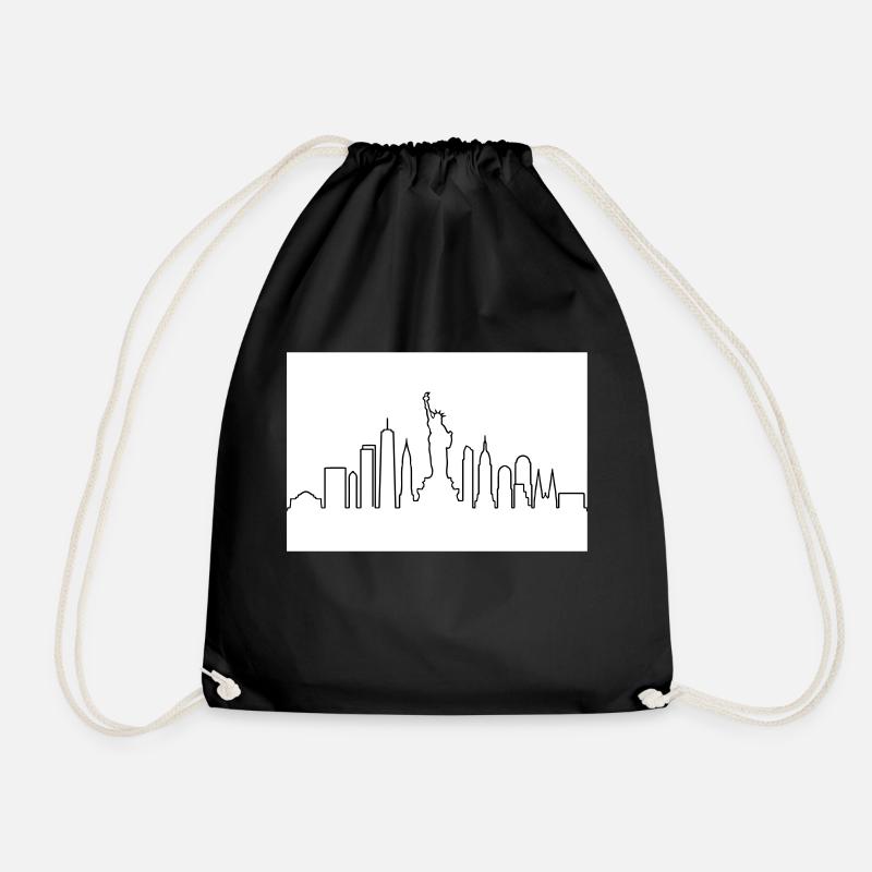 Skyline von NY - Turnbeutel - Schwarz