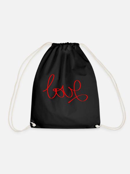Love - Turnbeutel - Schwarz