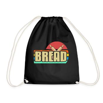 Retro Vintage Awesome Bread Baking Designs Present - Turnbeutel - Schwarz - Vorne