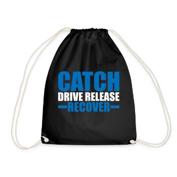 Catch Drive Release Recover 9 - Drawstring Bag - black - Front