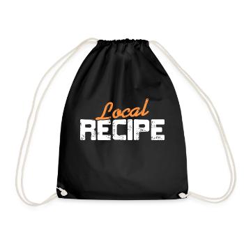 Vintage Local Recipe Awesome Cooking T-Shirt - Drawstring Bag - black - Front