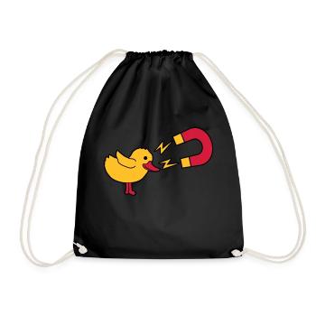Chick Magnet Womanizer Logo - Drawstring Bag - black - Front