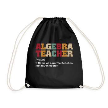 Math Teacher Algebra Teacher Noun Definition - Turnbeutel - Schwarz - Vorne
