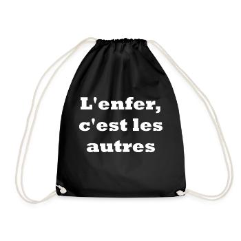 L'enfer, c'est les autres - Sac de sport léger - noir - Devant