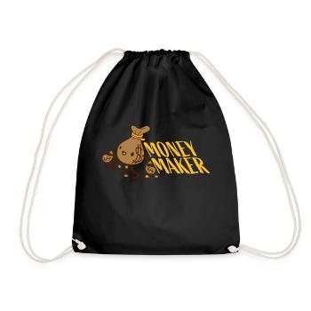 Money Maker happy money bag - Drawstring Bag - black - Front