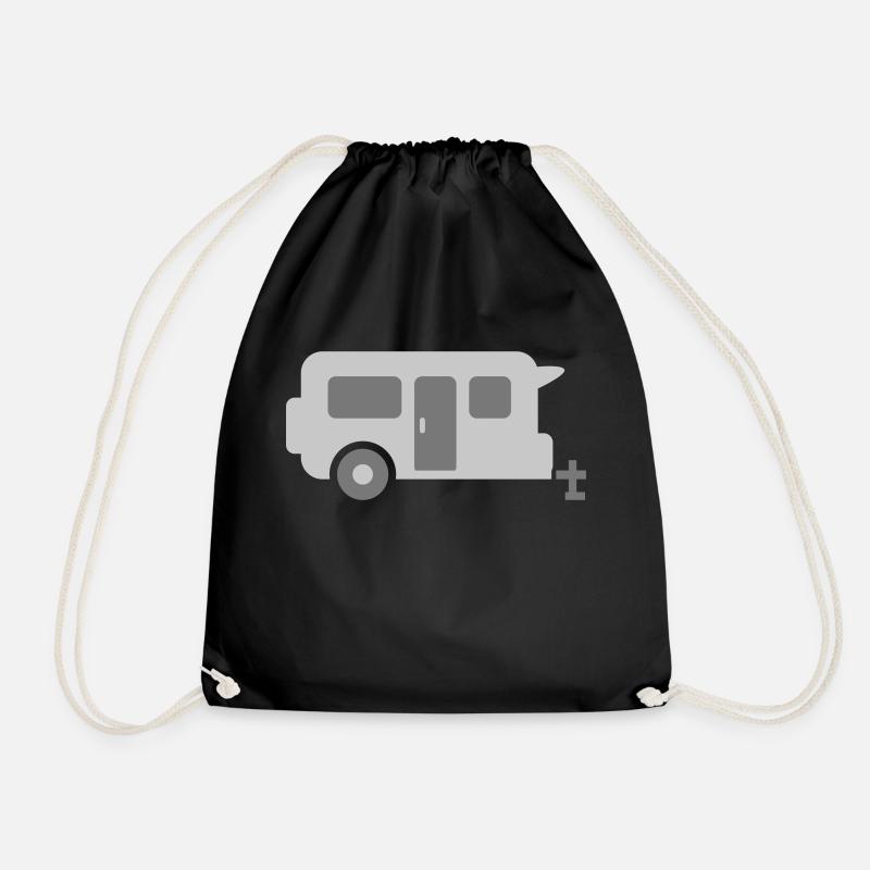 Camper Design Motorhome Driving - Drawstring Bag - black