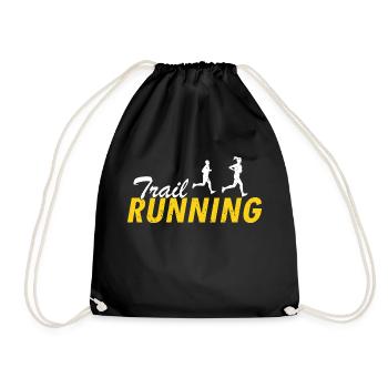 Trail Running Cool Vintage Runner T-Shirt Present - Turnbeutel - Schwarz - Vorne