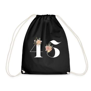 45e anniversaire fleuris (Cadeau de 45 ans) - Sac de sport léger - noir - Devant