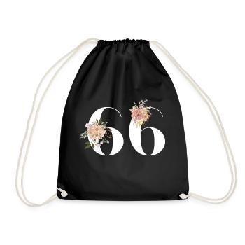 66th anniversary in bloom (Gift of 66 years) - Drawstring Bag - black - Front