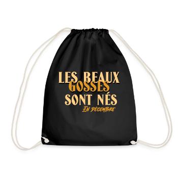 Les beaux gosses sont nés en décembre. - Sac de sport léger - noir - Devant