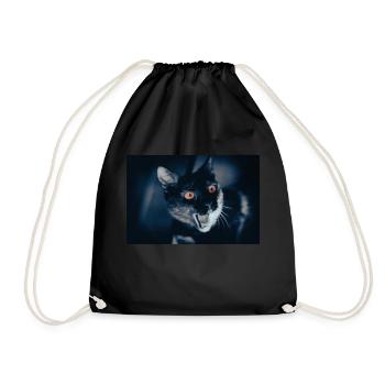 mon drôle de chat - Sac de sport léger - noir - Devant